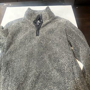 Men's/ women’s Black and Gray Montfort fleece pullover